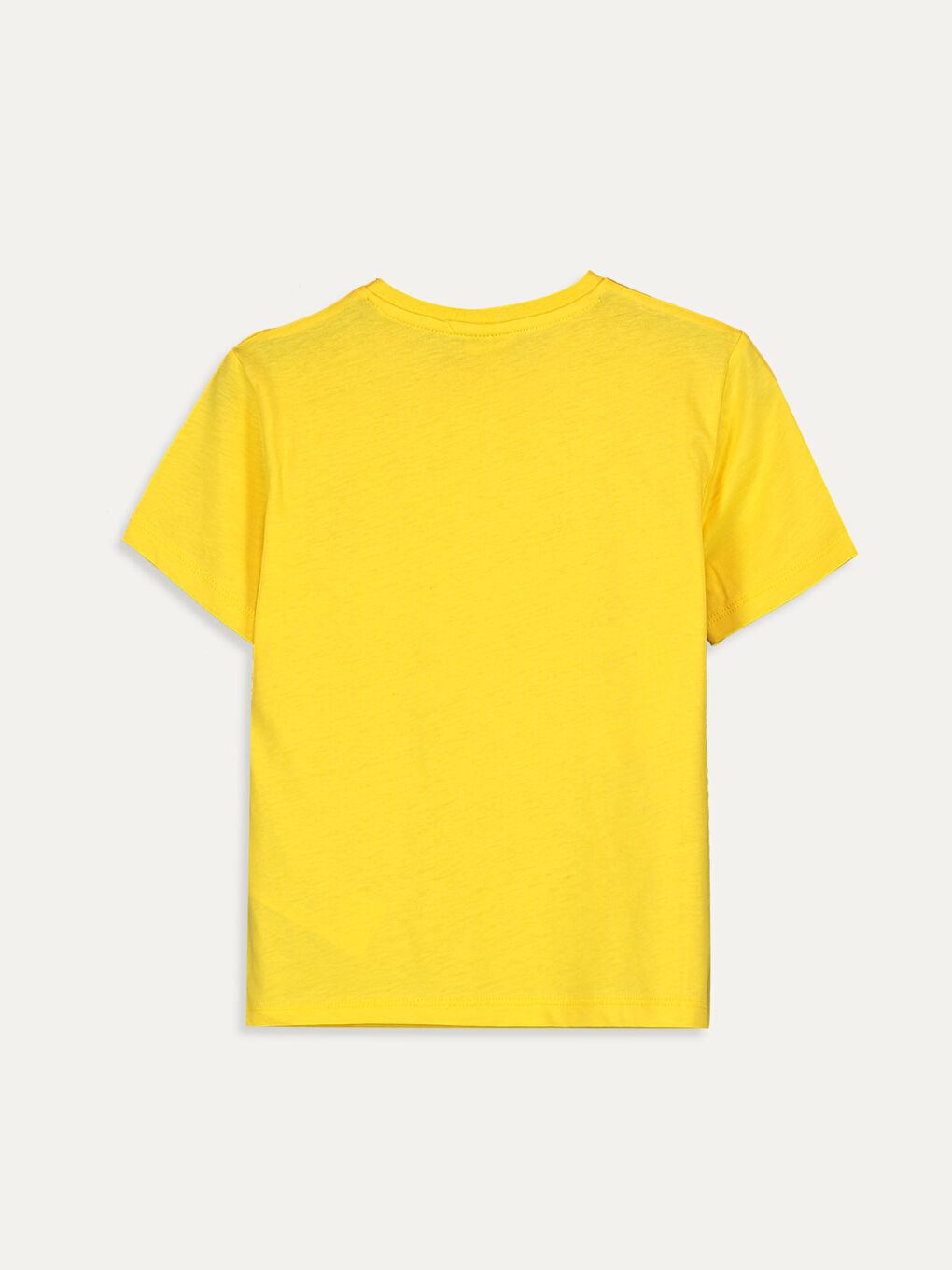 Sarı Bisiklet Yaka Kısa Kollu Erkek Çocuk Tişört-1