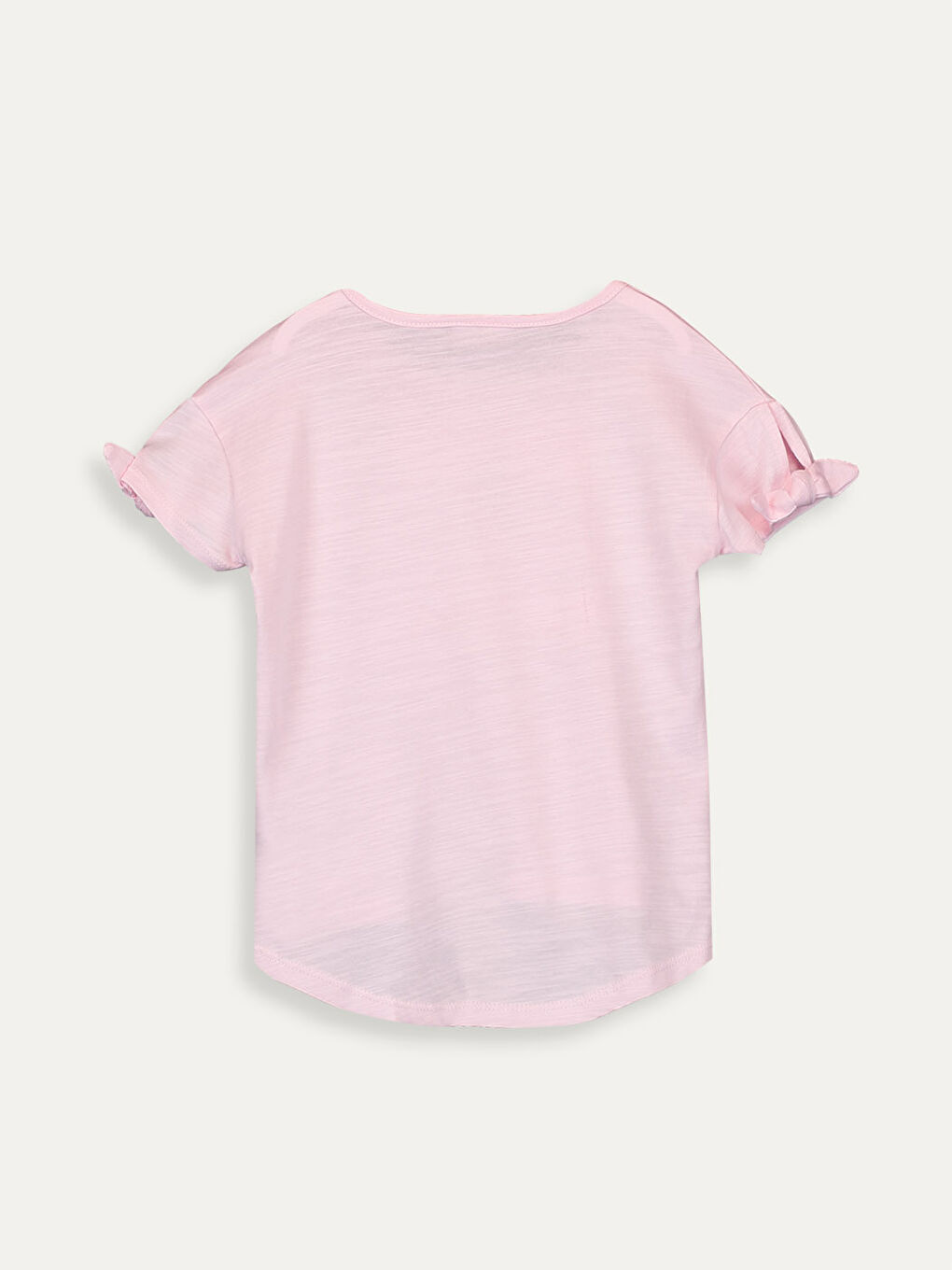 Pembe Kız Çocuk Çift Yönlü Payetli Pamuklu Tişört-2