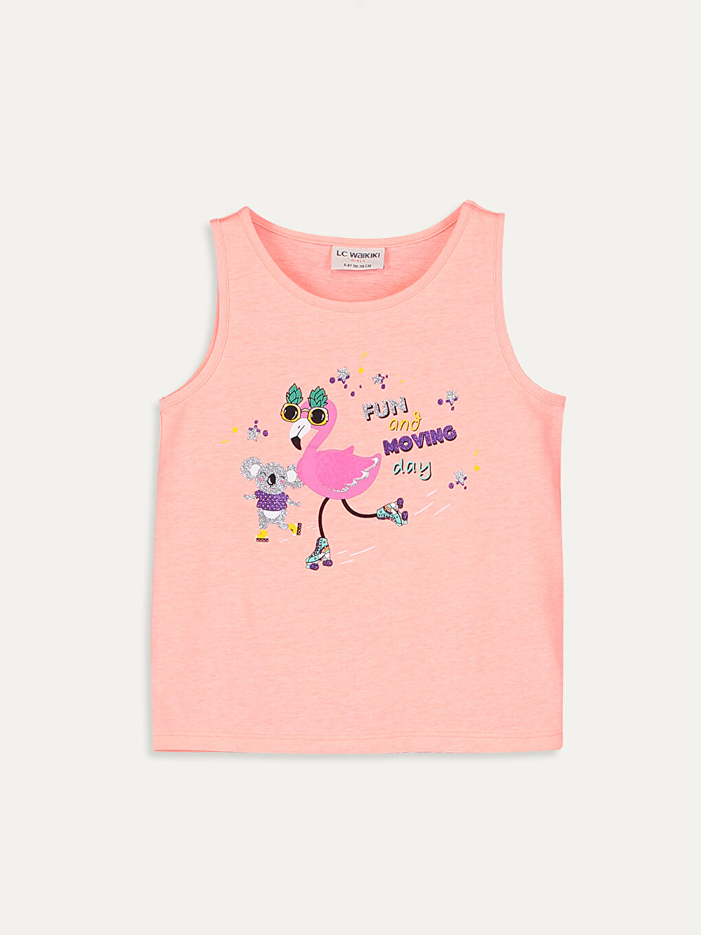 Turuncu Bisiklet Yaka Kız Çocuk Atlet