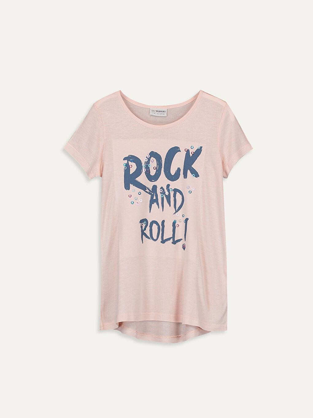 Pembe Bisiklet Yaka Kısa Kollu Kız Çocuk Tişört-1