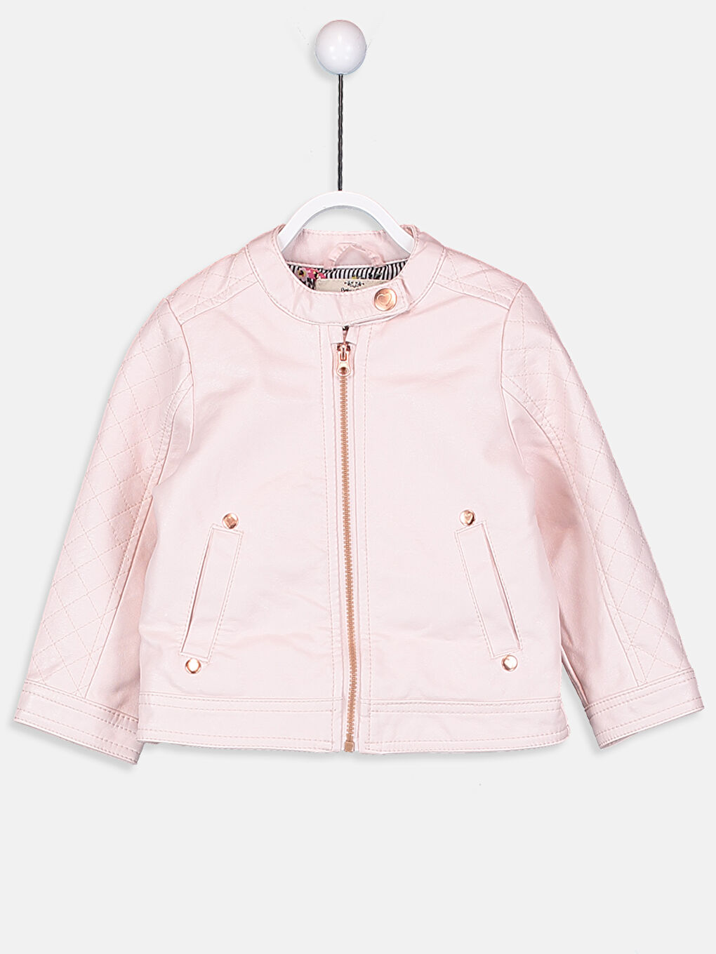 Baby Girl's Faux Leather Jacket