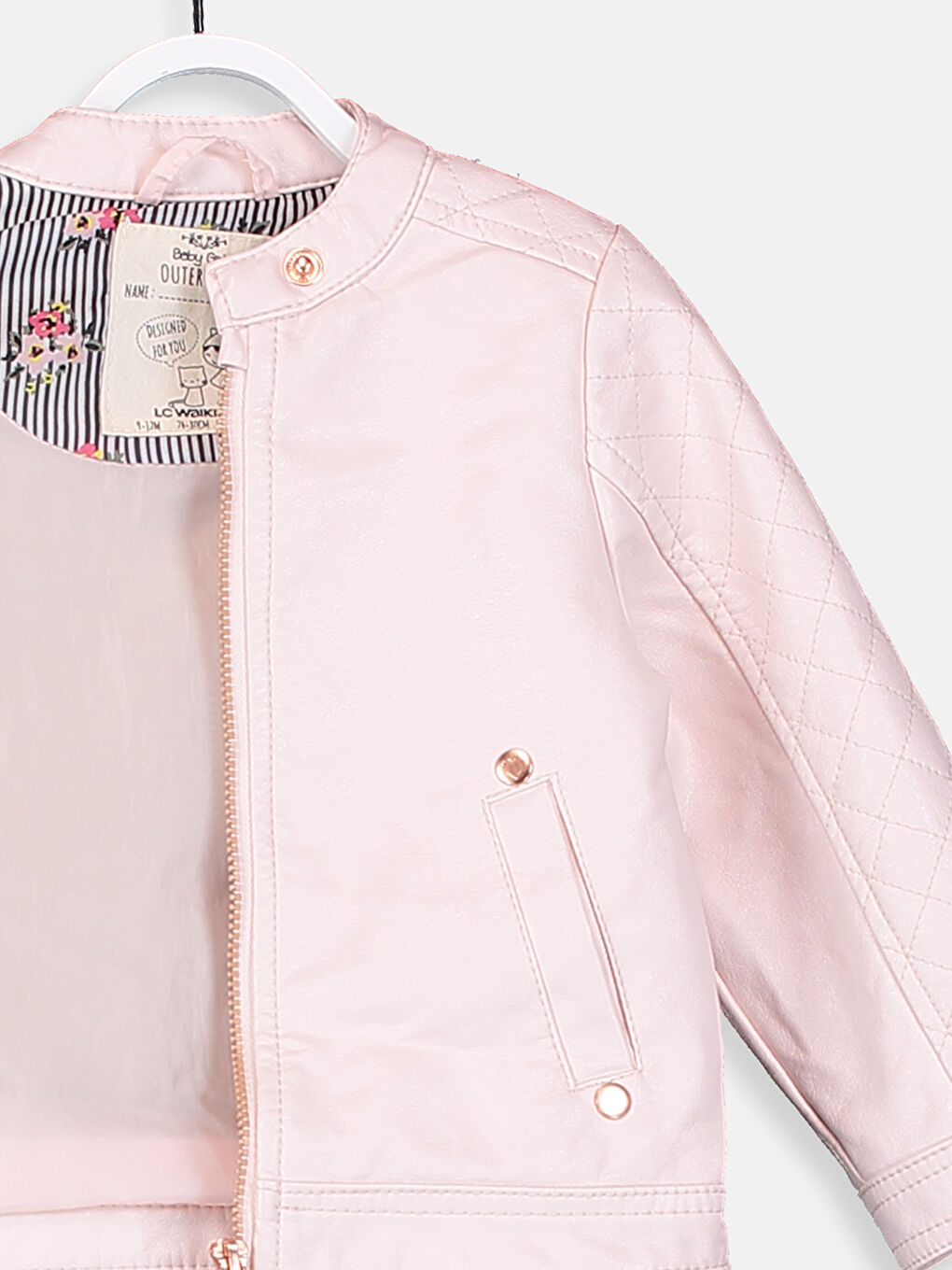 Baby Girl's Faux Leather Jacket-2