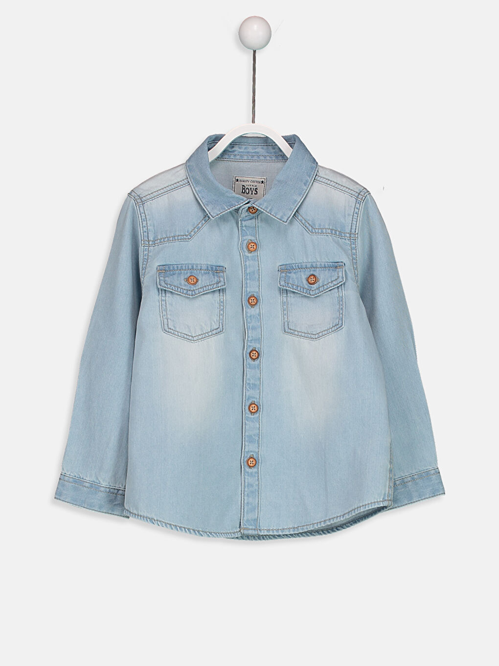 Açık İndigo Rodeo Gömlek