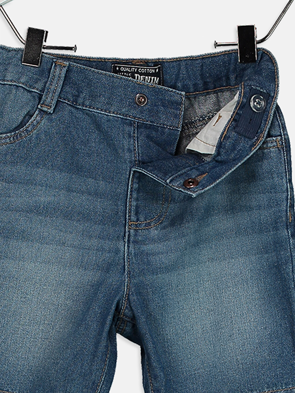 Baby Boy Indigo Denim Shorts-2