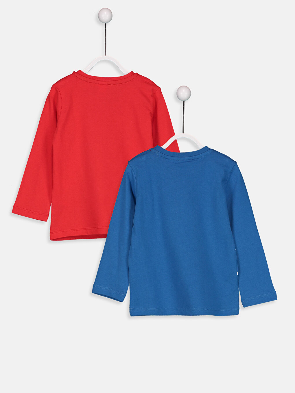 Футболка с длинным рукавом с принтом для малышей-мальчиков, 2 шт.-1