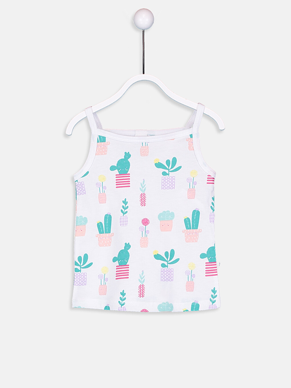 Baby Girl's Figured Cotton Tank Top-2
