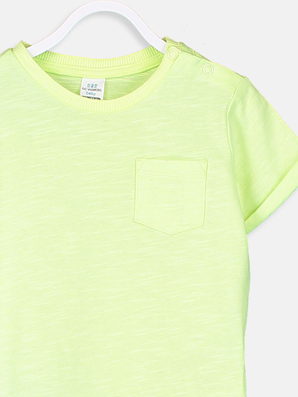 Sarı Bisiklet Yaka Kısa Kollu Erkek Bebek Tişört-2