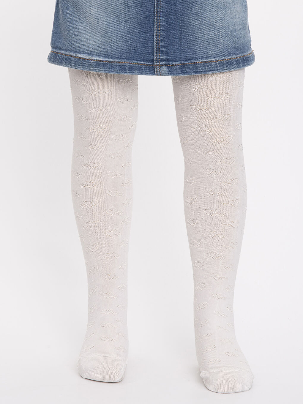 Kırık Beyaz Külotlu Çorap-1