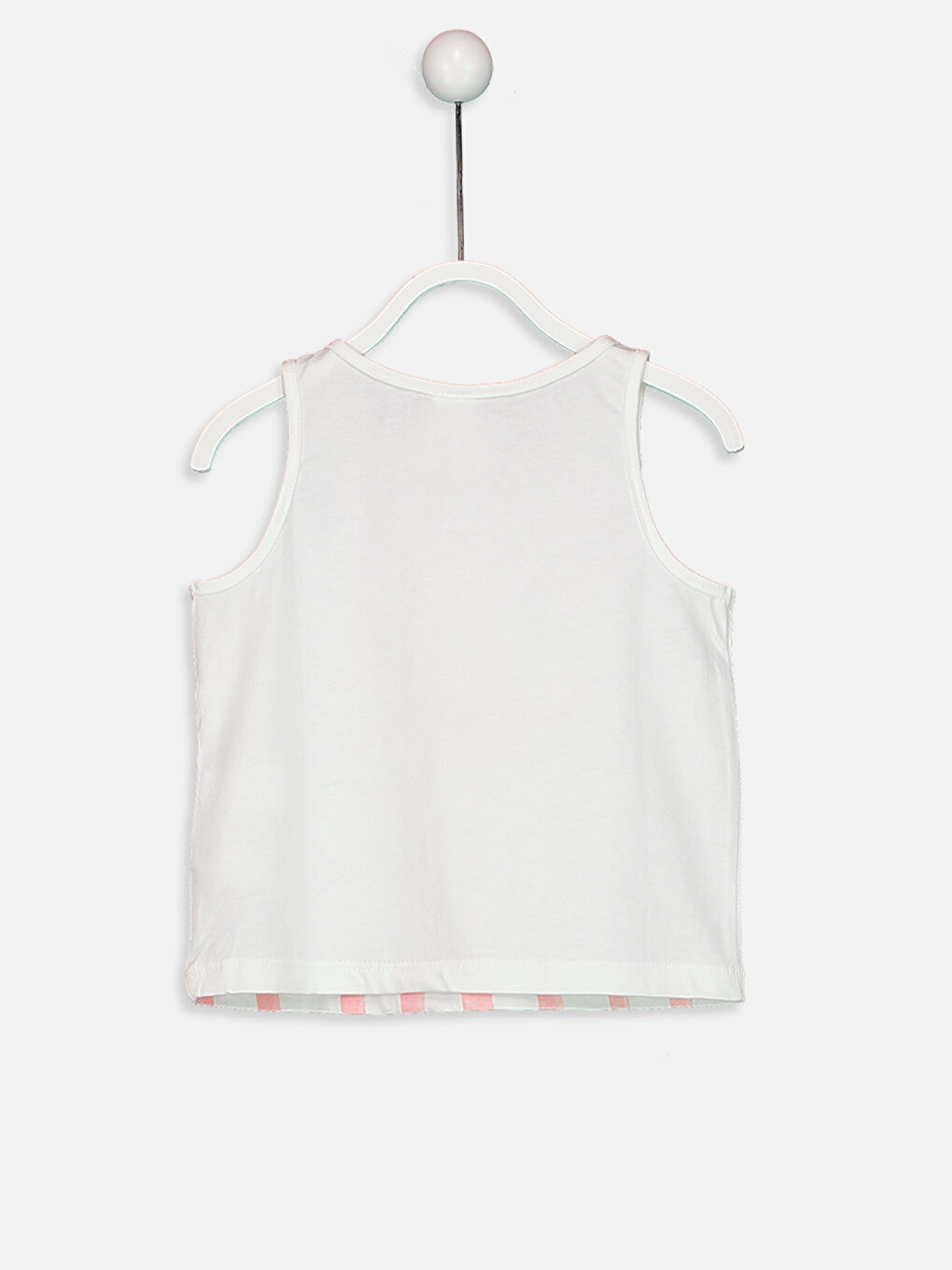 قميص داخلي بدون أكمام بياقة دائرية للبنات الرضع-1