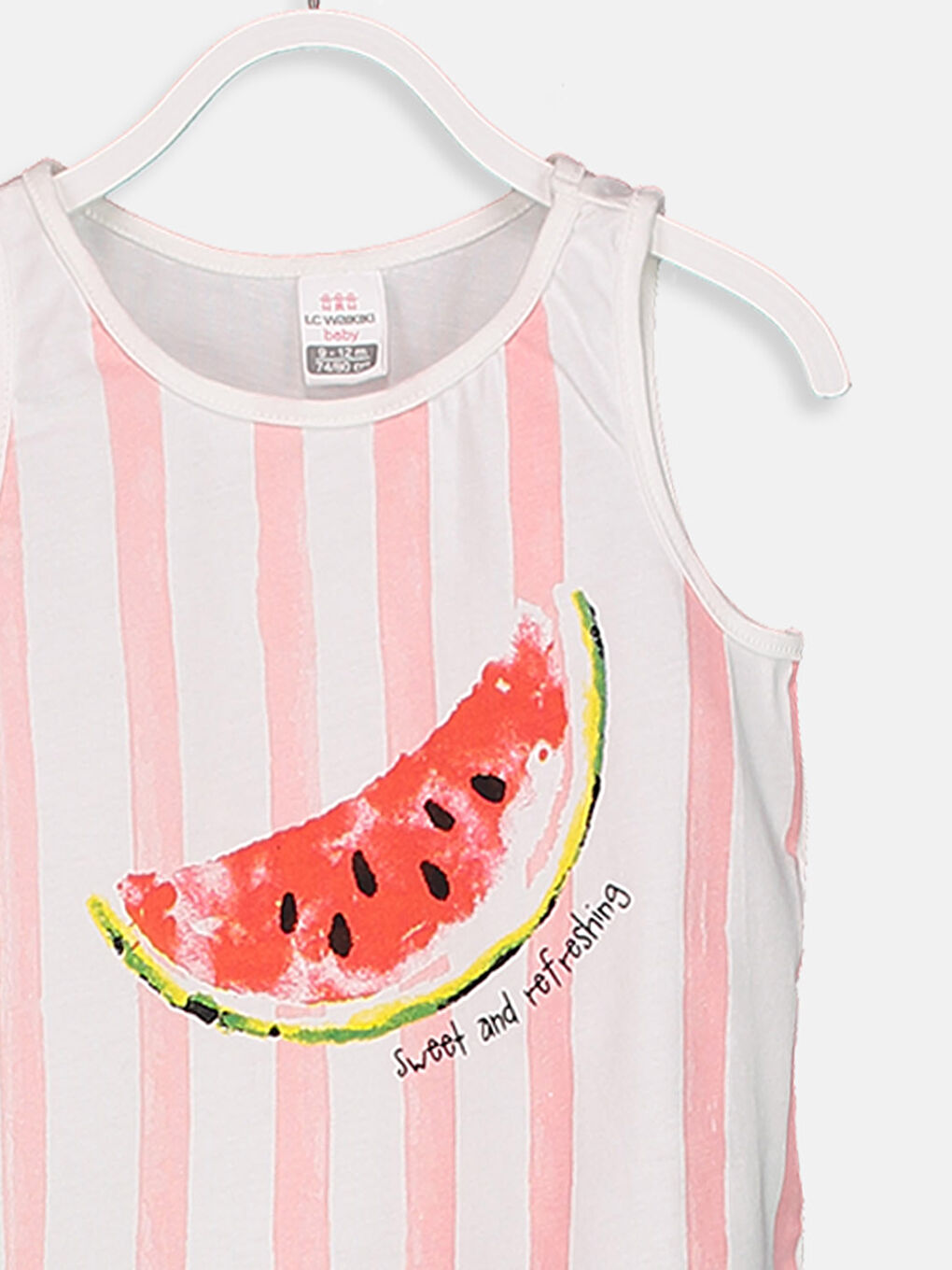 قميص داخلي بدون أكمام بياقة دائرية للبنات الرضع-2