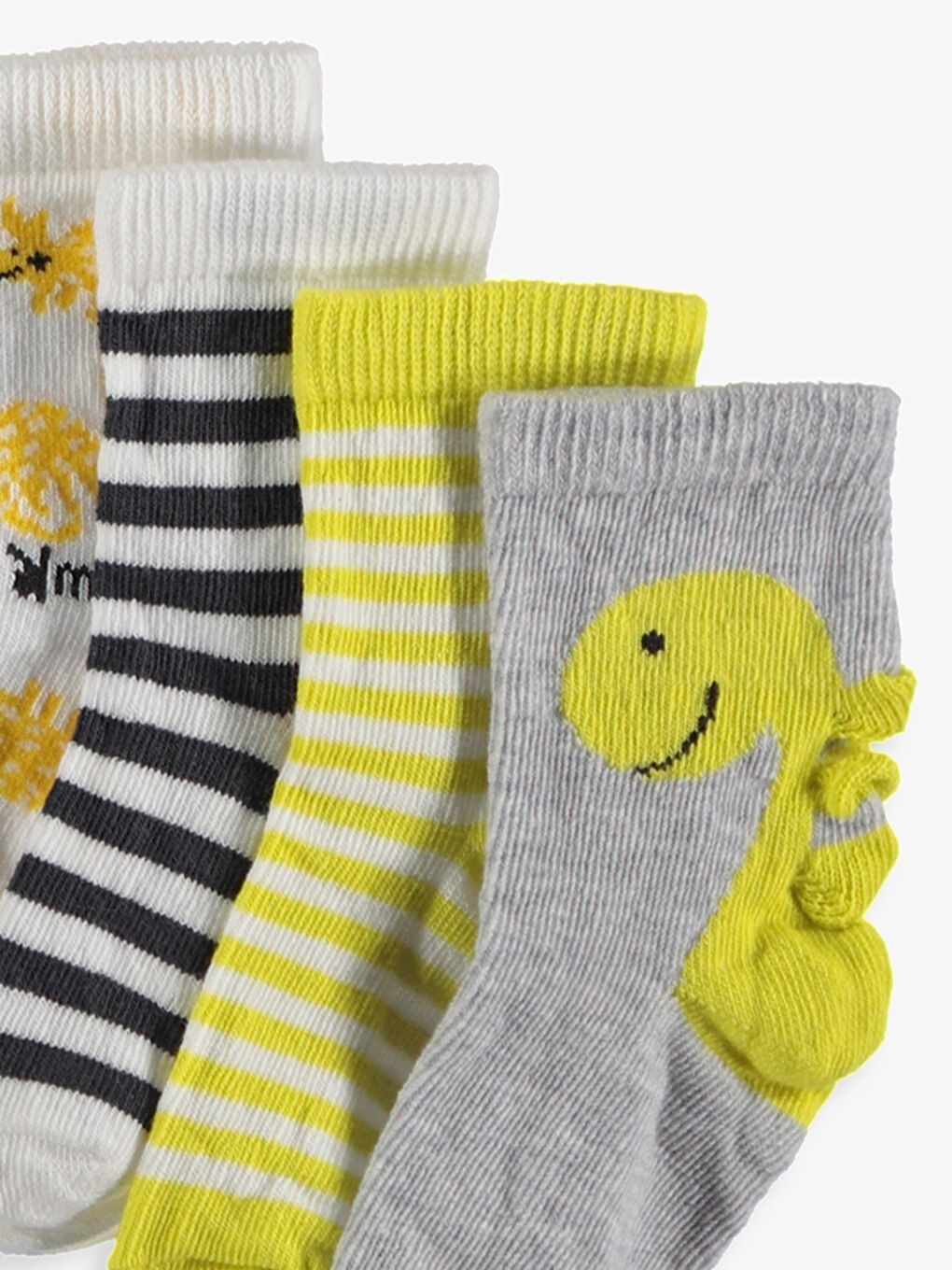 Karışık Renk İpliği Boyalı Soket Çorap-5