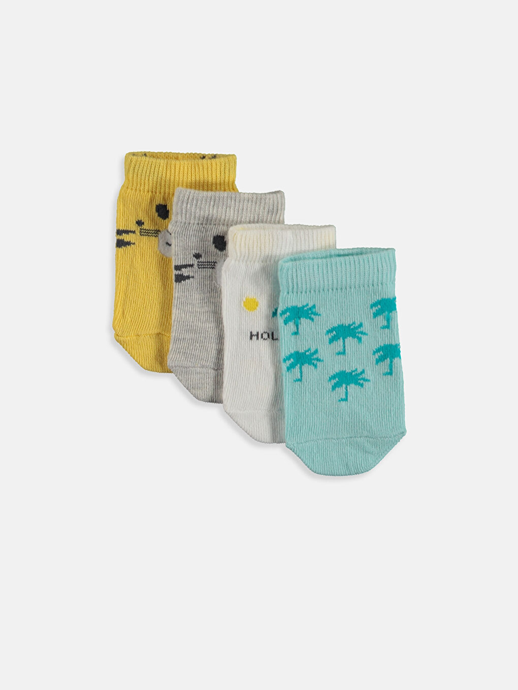 Karışık Renk İpliği Boyalı Patik Çorap