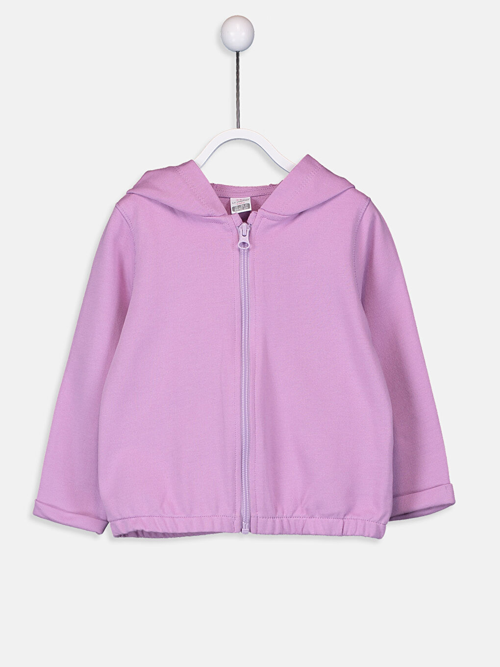 Lila Fermuarlı Sweatshirt