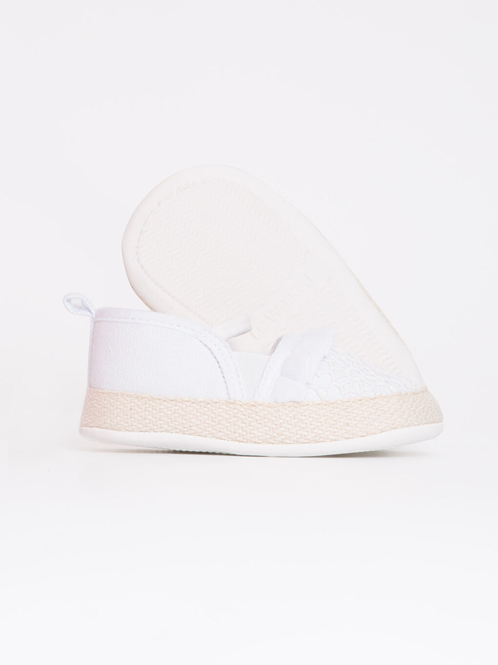 Baby Girl WHITE Pram Shoes-2
