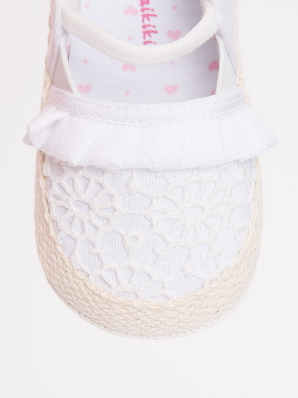 Baby Girl WHITE Pram Shoes-4