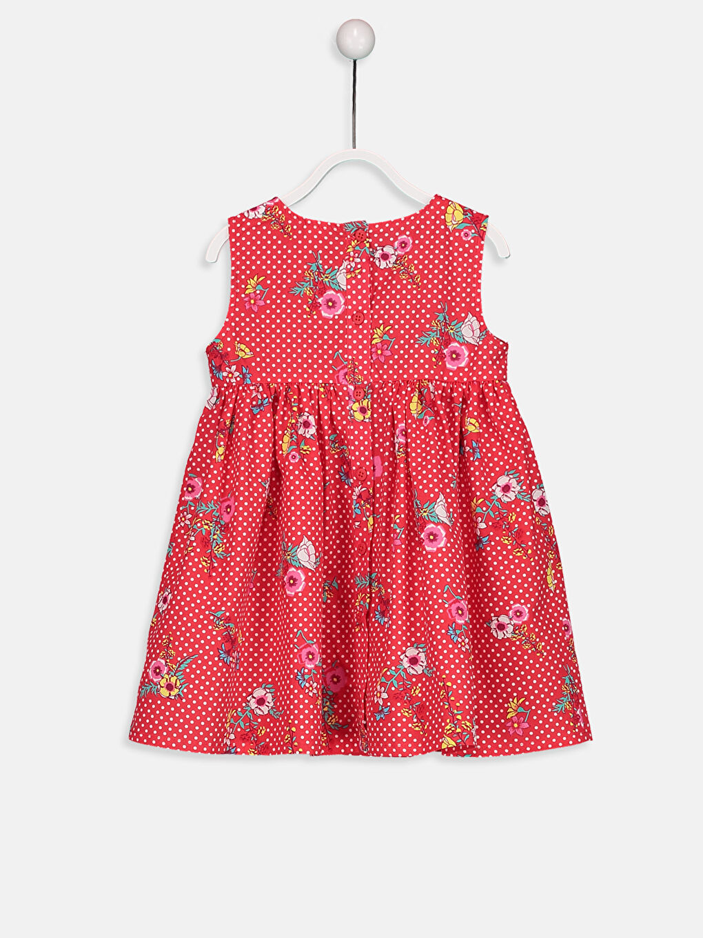 Kırmızı Baskılı Elbise-1