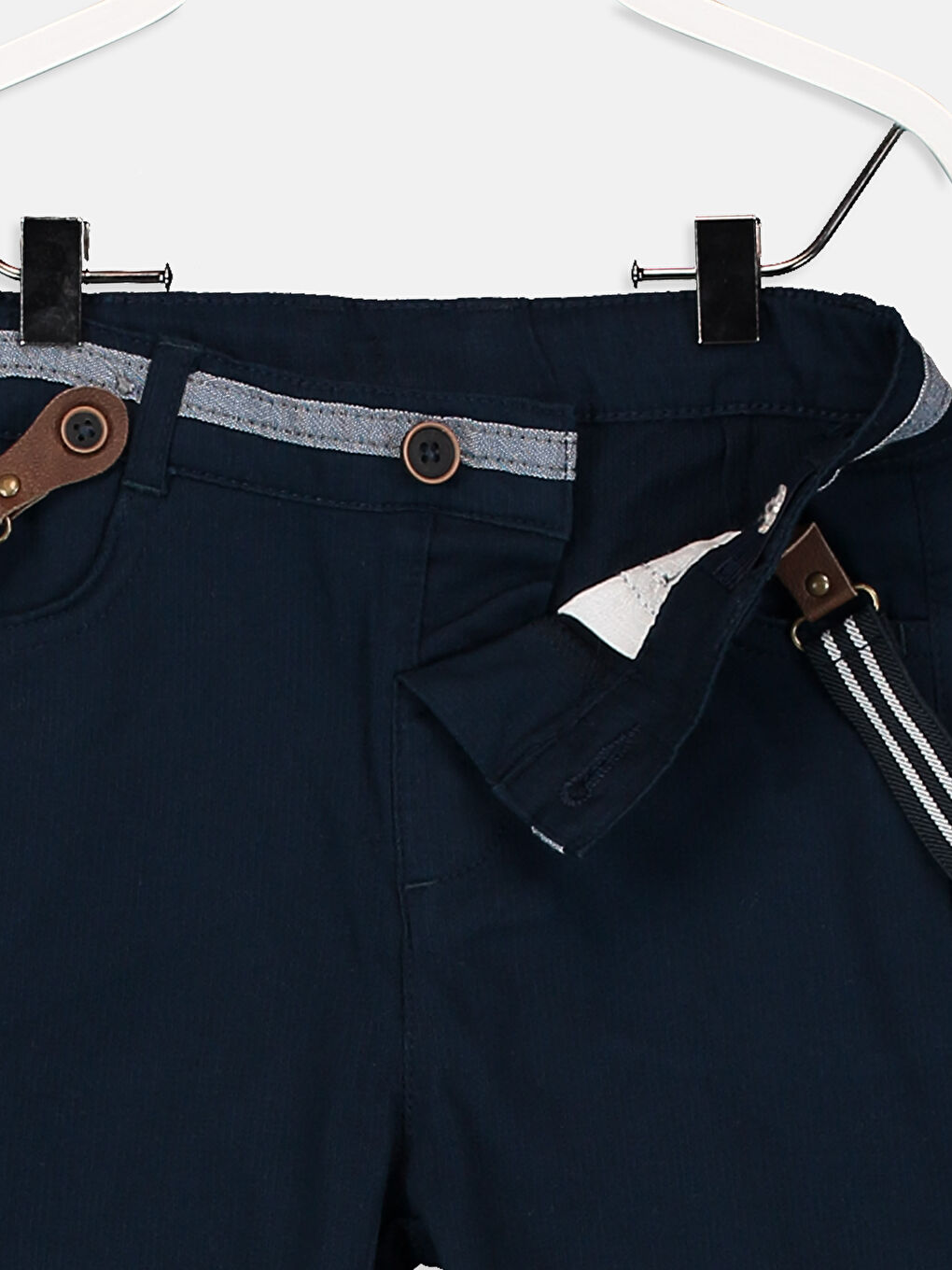 Lacivert Standart Kalıp Erkek Bebek Şort-2