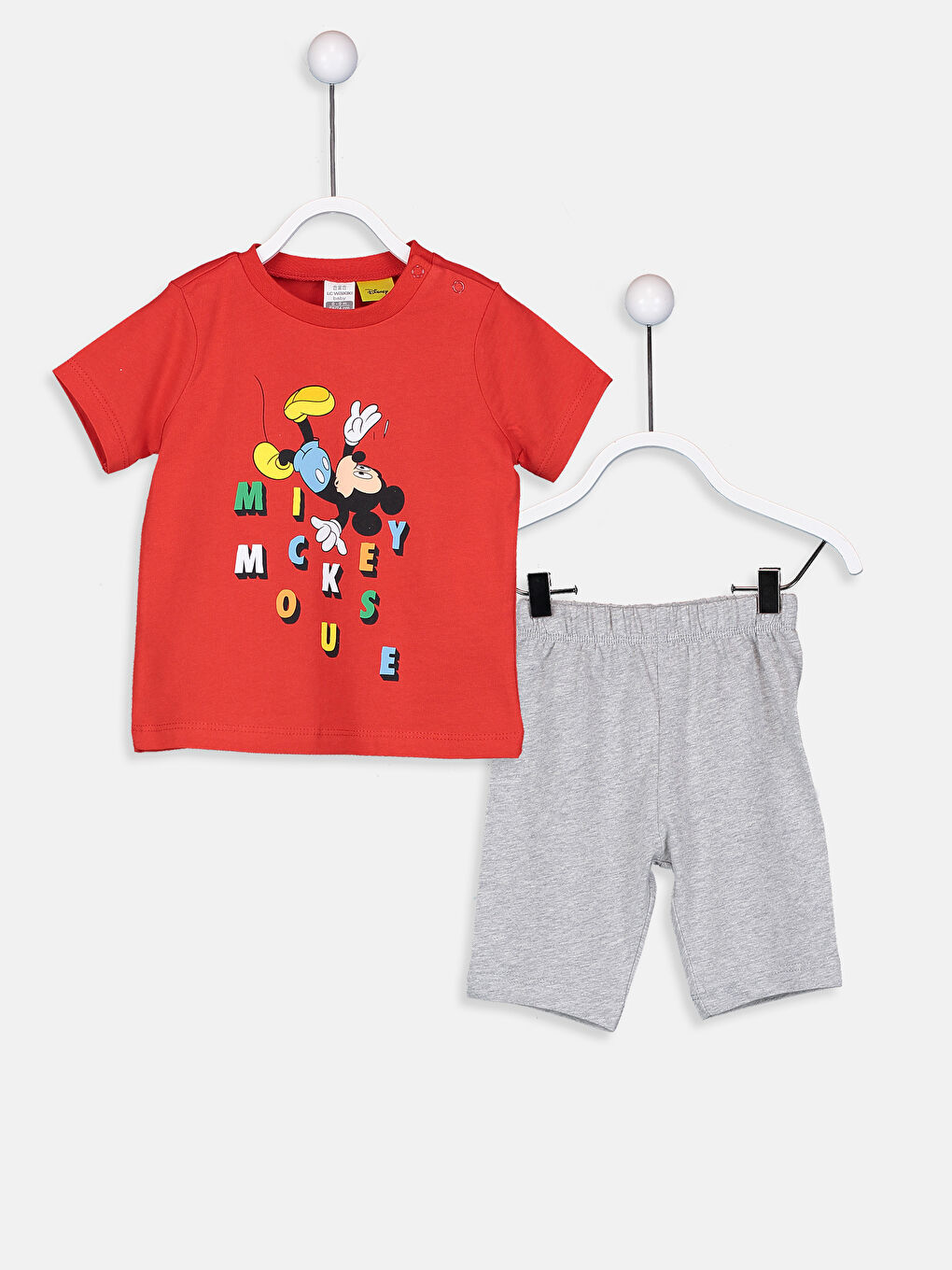 تيشيرت وشورت مطبوع ميكي ماوس للأولاد الرضع