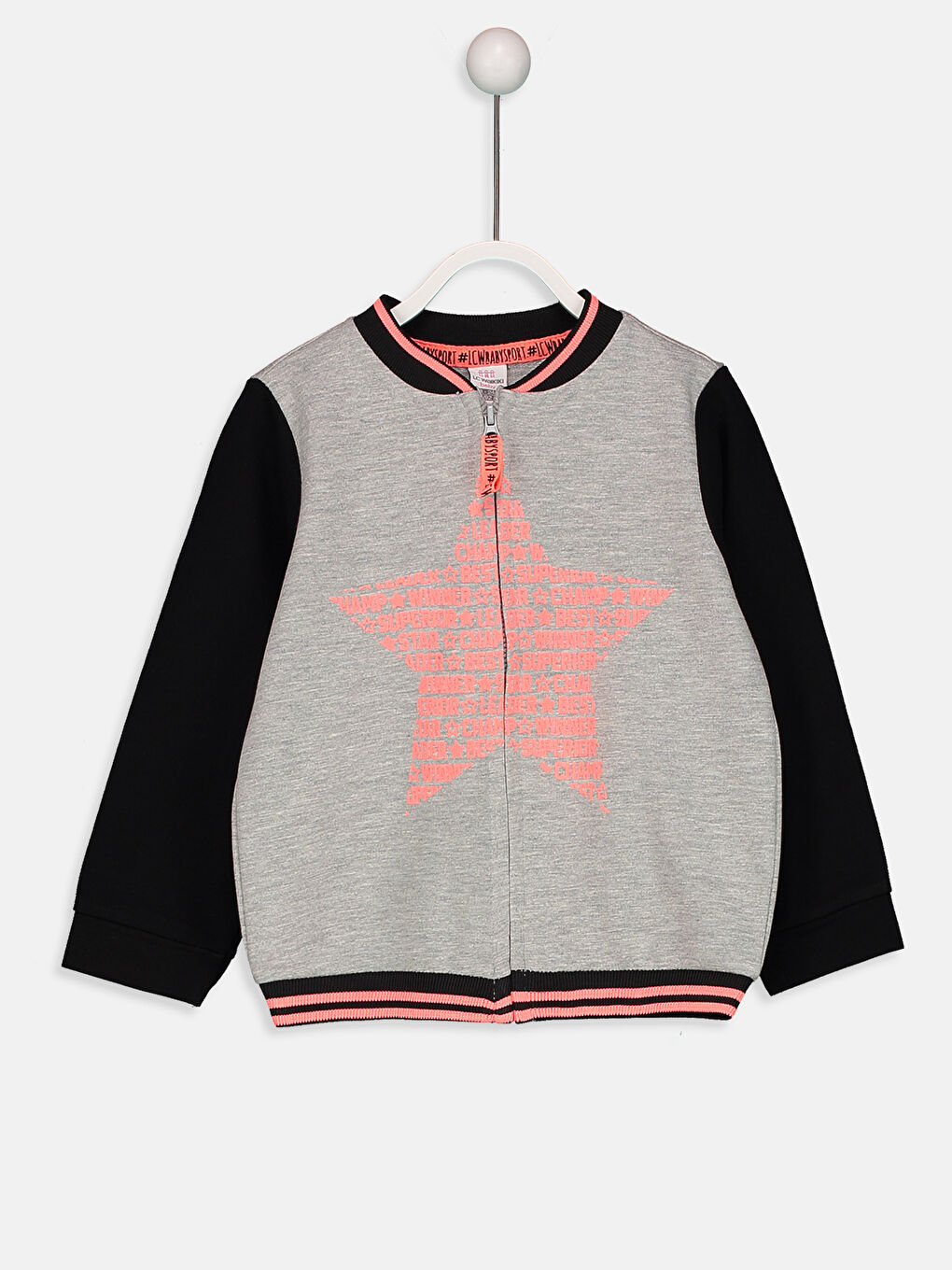 Baby Girl GREY Zip-Up Sweatshirt