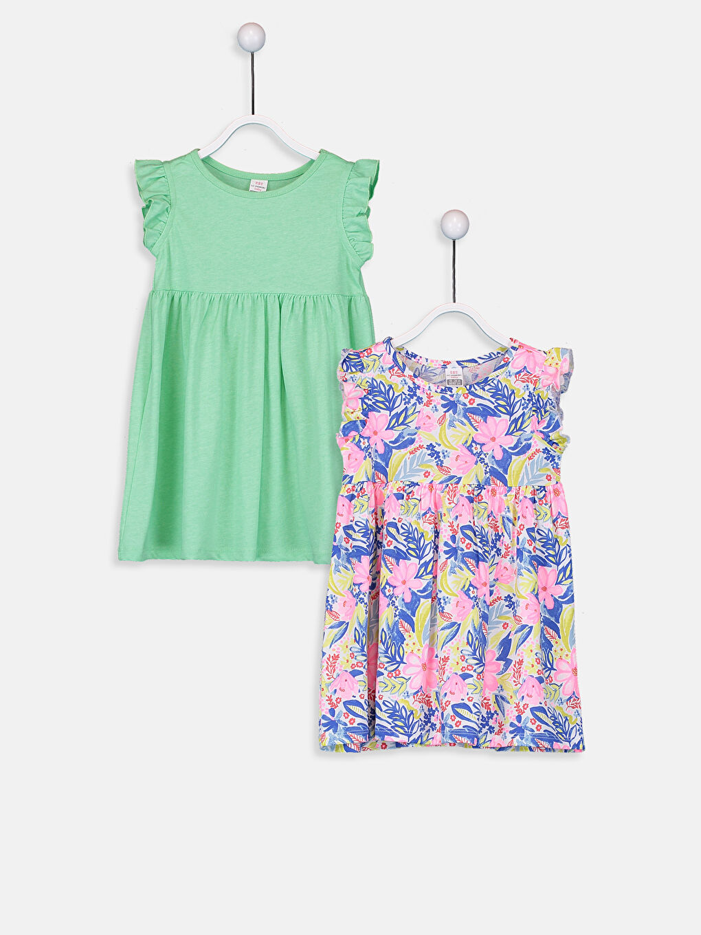 Floresan Yeşil Elbise