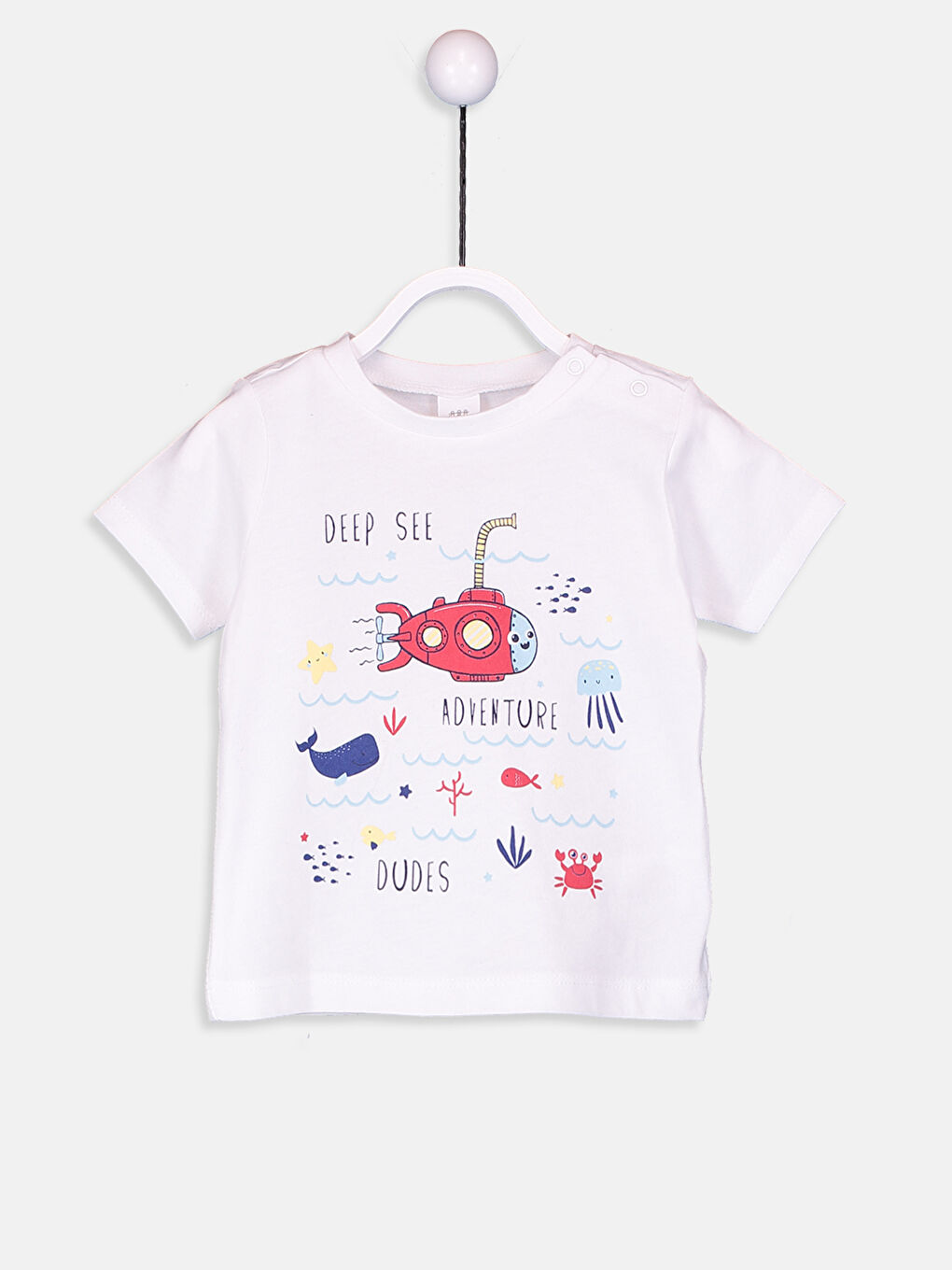 Beyaz Erkek Bebek Pamuklu Pijama Alt ve Üst Takım-2