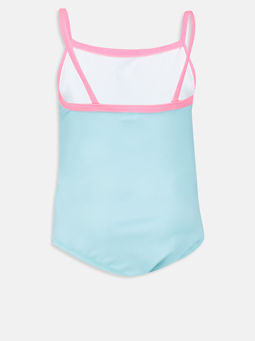 Yeşil Yazı Baskılı Askılı Esnek Kumaştan Kız Bebek Mayo-1