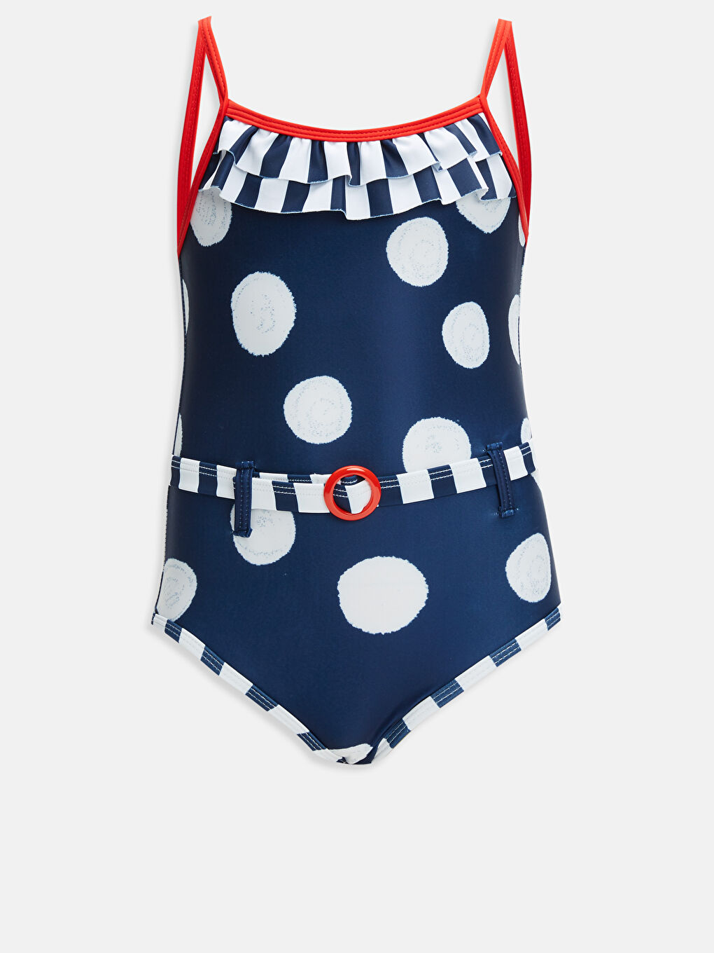 Printed Baby Girl Swimsuit With Flexible Fabric