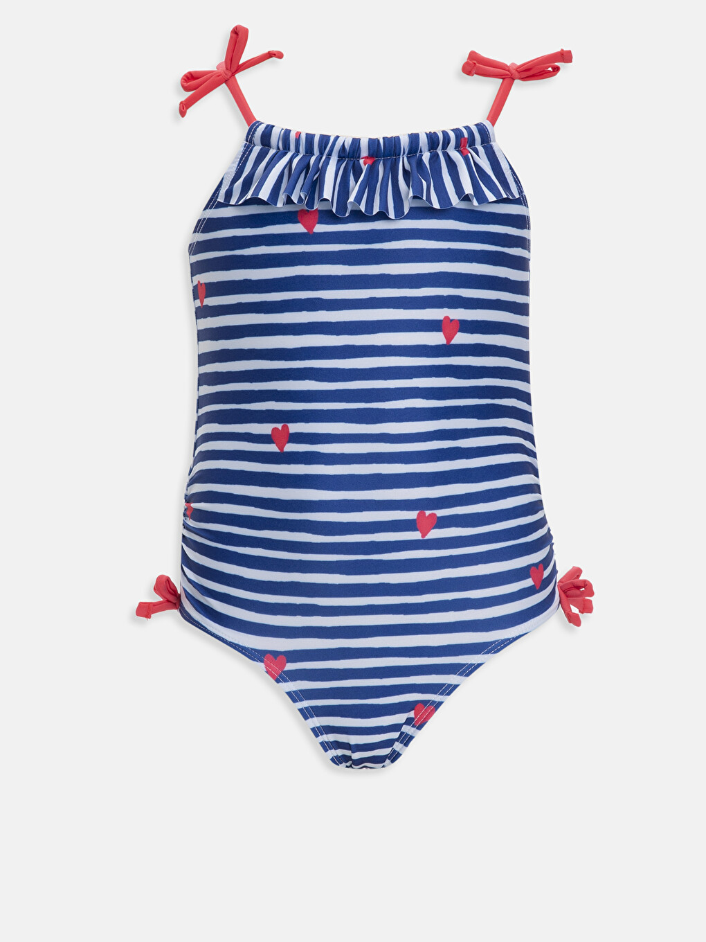 Printed Baby Girl Swimsuit With Flexible Fabric