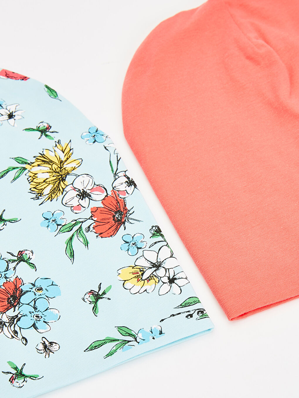 Açık Mavi Baskılı Bere-1