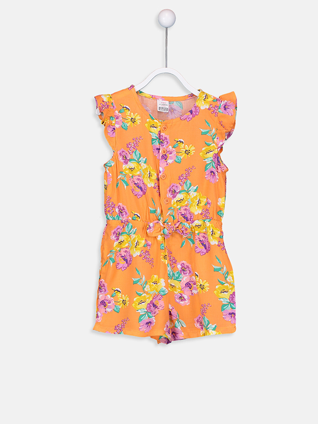 Baby Girl Orange Dungarees