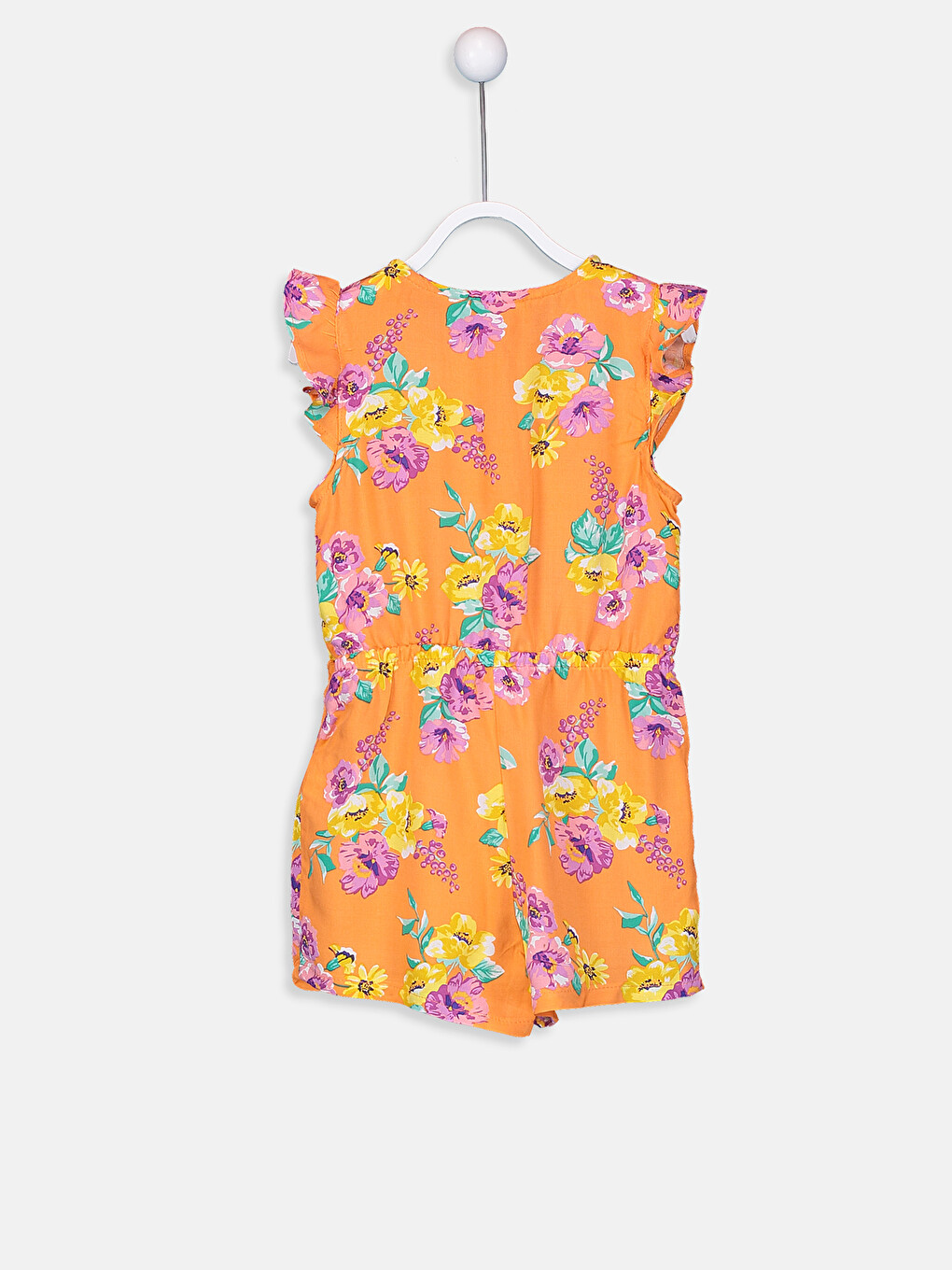 Baby Girl Orange Dungarees-1