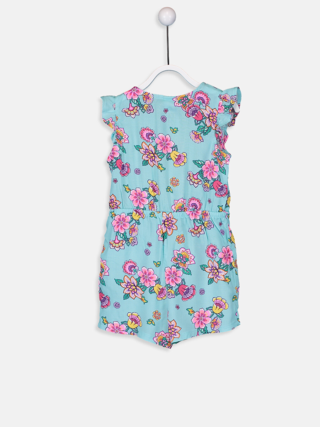 Baby Girl Turquoise Dungarees-1