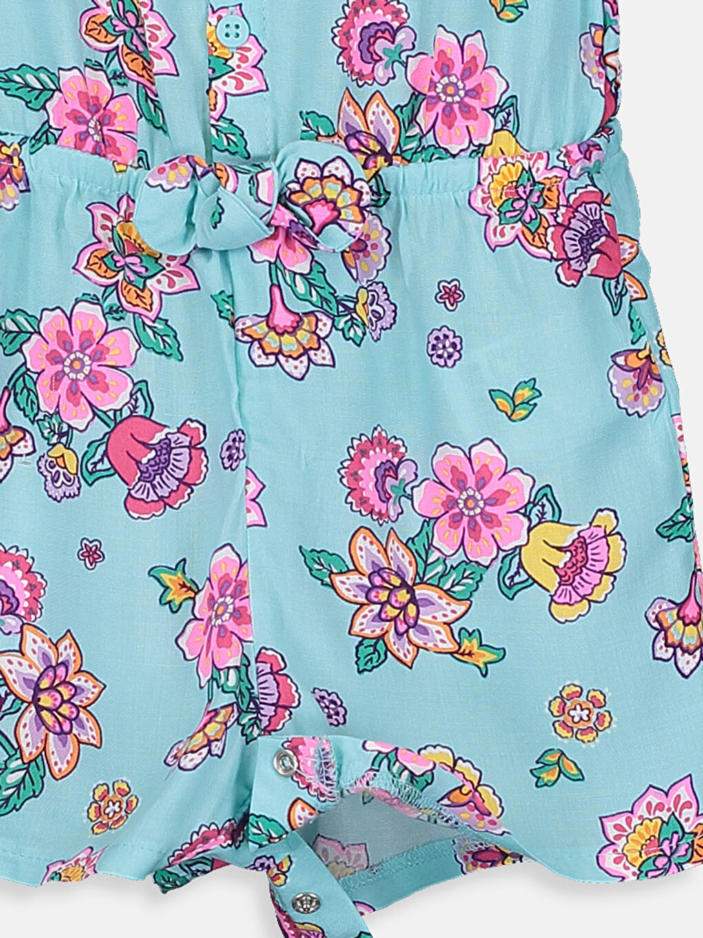 Baby Girl Turquoise Dungarees-2