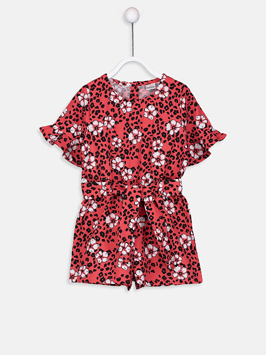 Kırmızı Kız Bebek Salopet