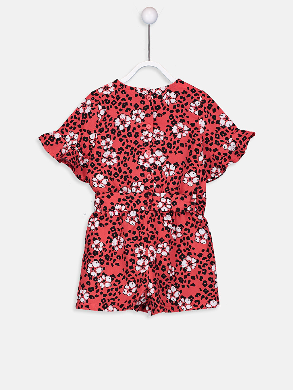 Kırmızı Kız Bebek Salopet-1