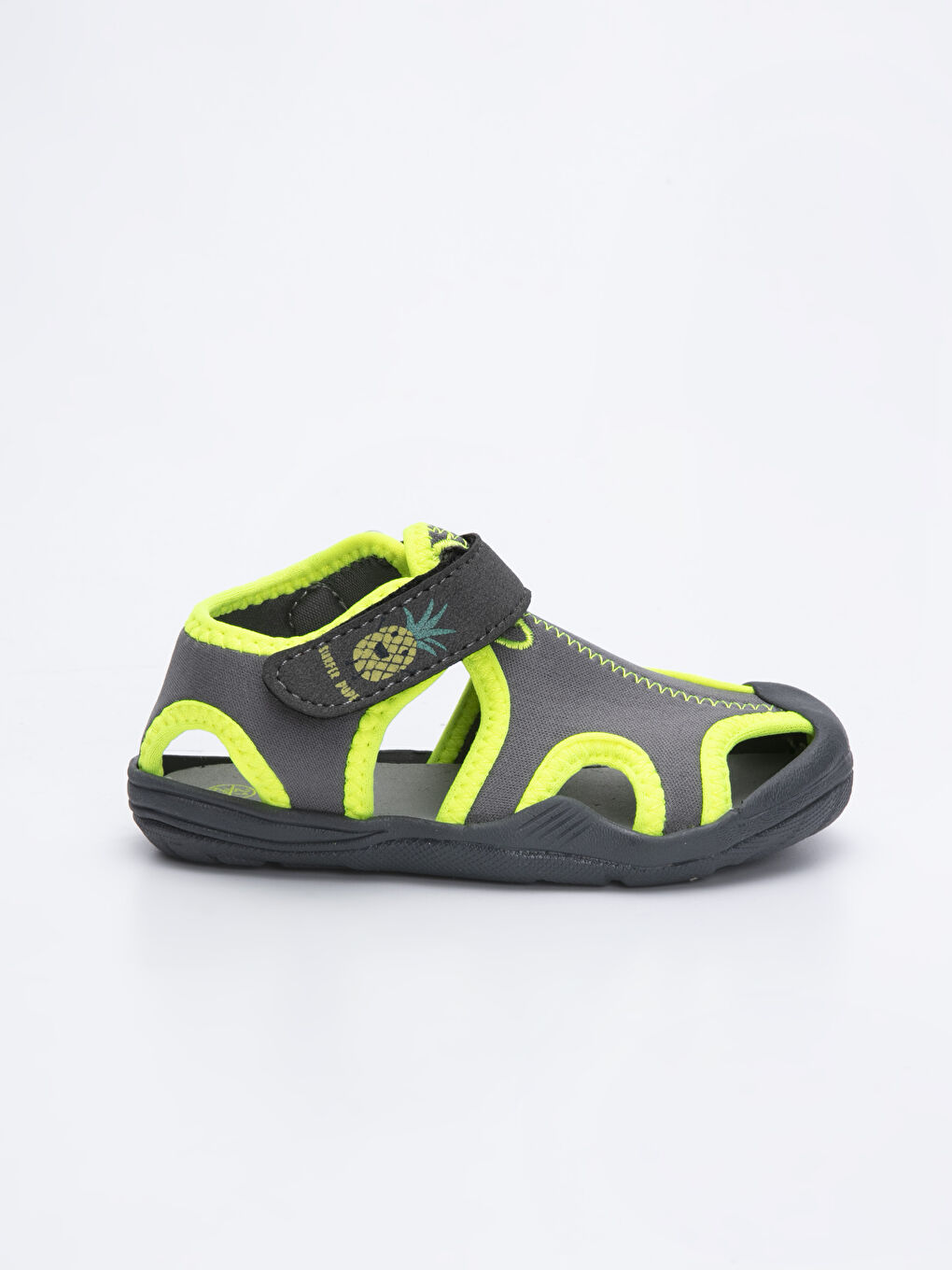 Gri Erkek Bebek Baskılı Triko Deniz Ayakkabısı