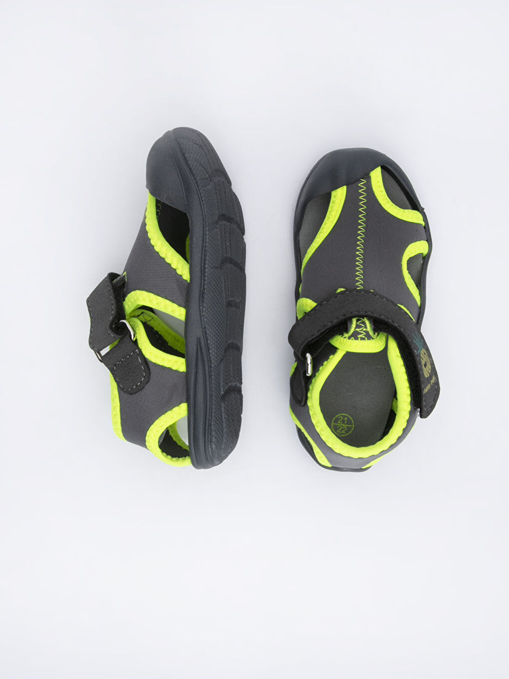 Gri Erkek Bebek Baskılı Triko Deniz Ayakkabısı-1