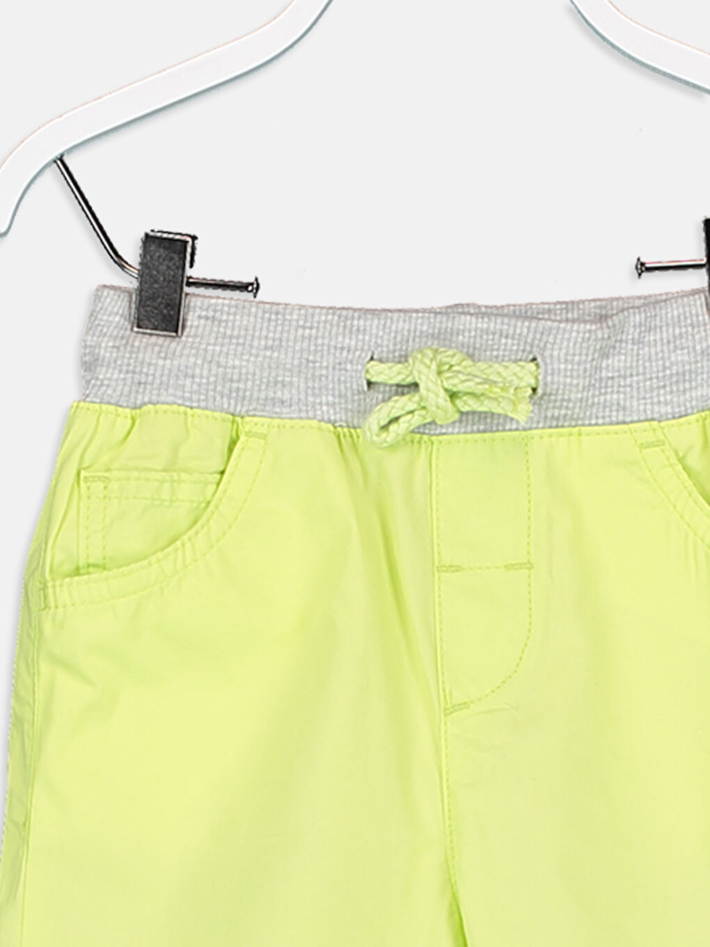 Basic Ribbed Waist Shorts For Baby Boy-2