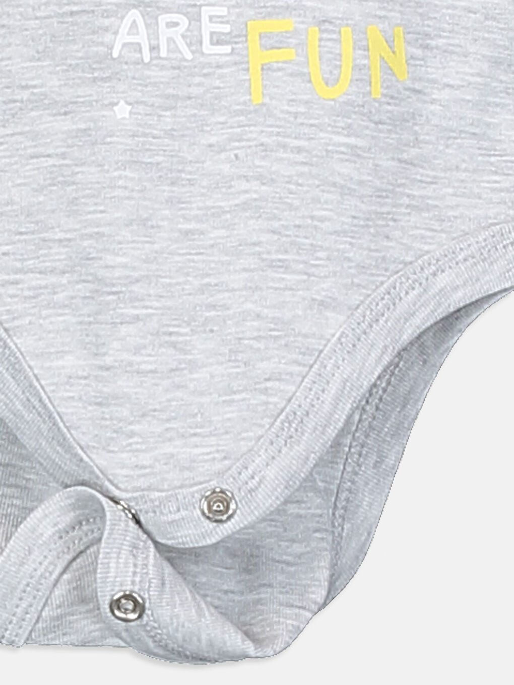 Gri Erkek Bebek Çıtçıtlı Body 2'li-4