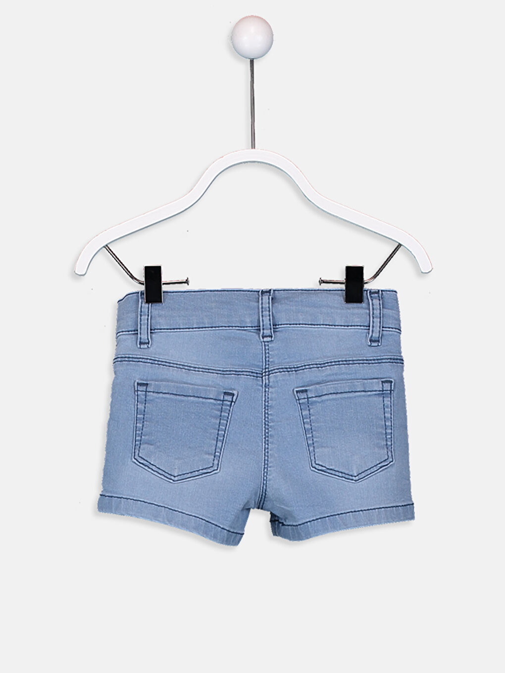 İndigo Comfort Fit Çok Renkli Kız Bebek Jean Şort-1