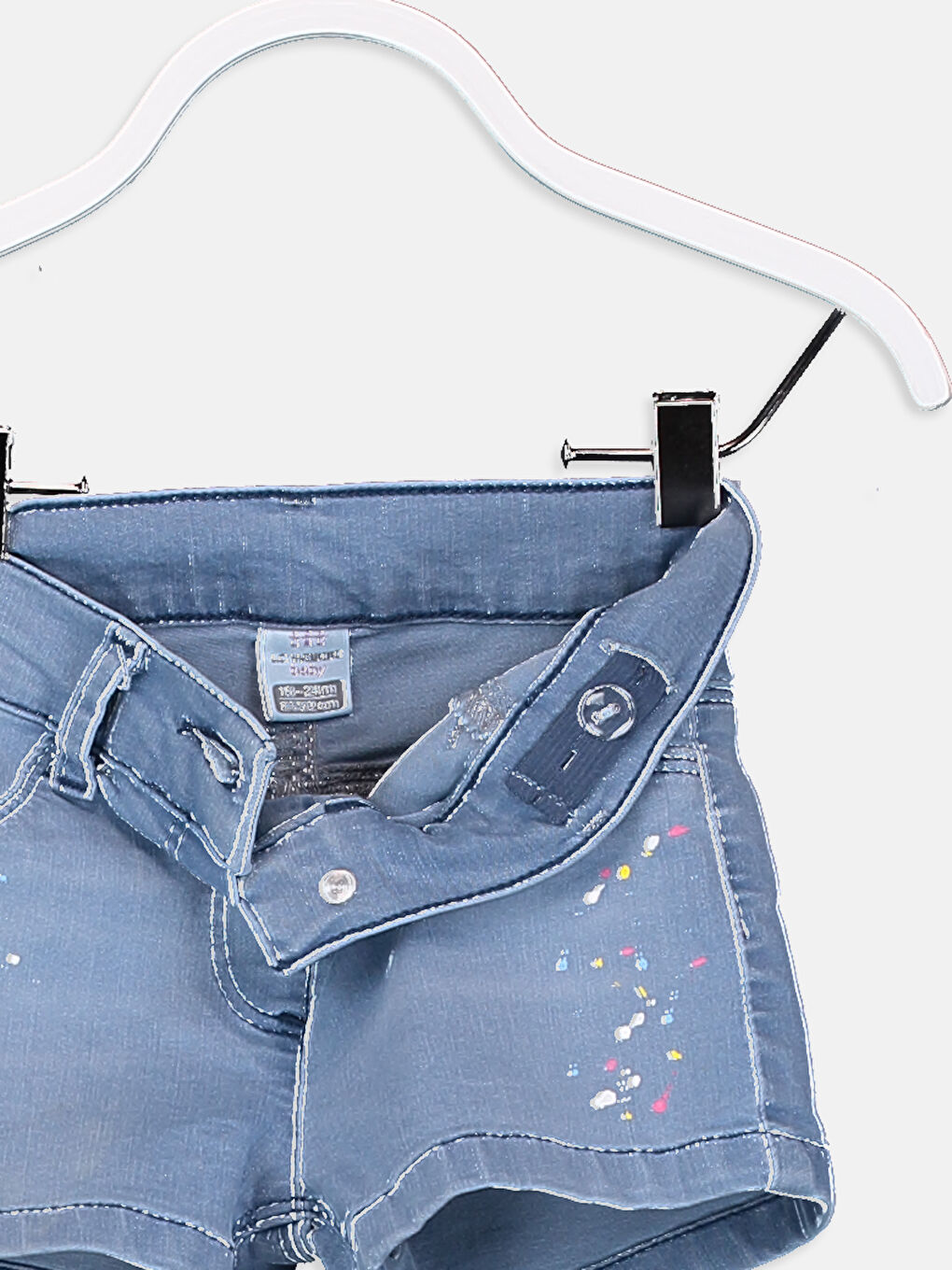 İndigo Comfort Fit Çok Renkli Kız Bebek Jean Şort-2