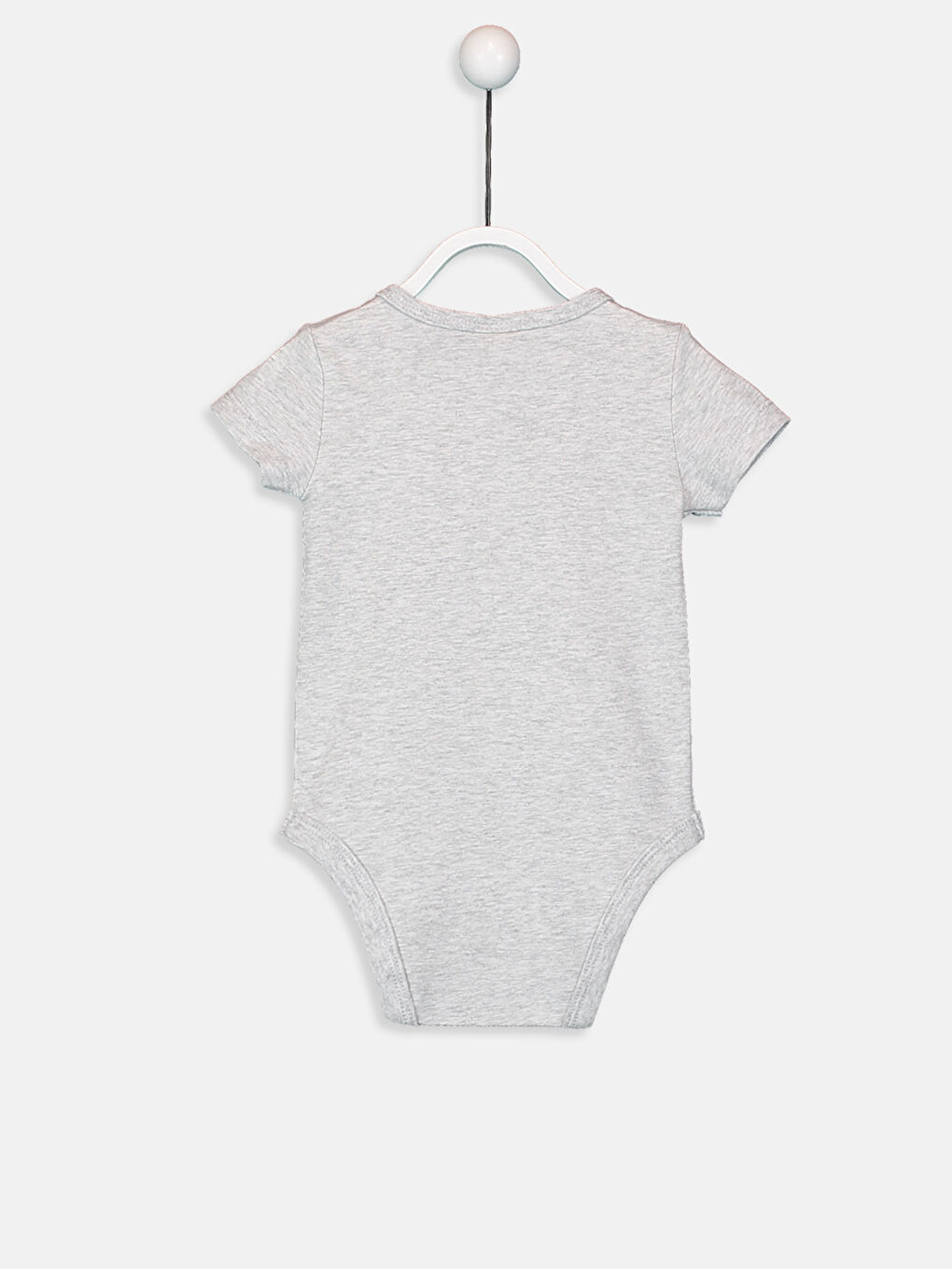 Beyaz Erkek Bebek Yazı Baskılı Çıt Çıtlı Body-1