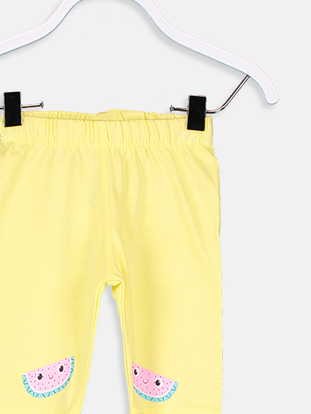 Beyaz Bisiklet Yaka Kolsuz Baskılı Kız Bebek Pijama Takımı-4