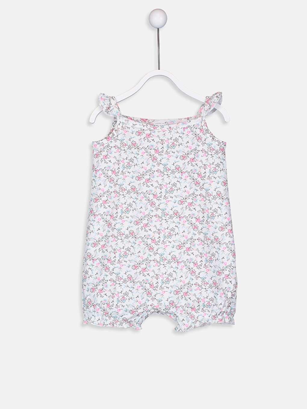 عبوتان جمبسوت قطن مزخرف للبنات الرضع-3