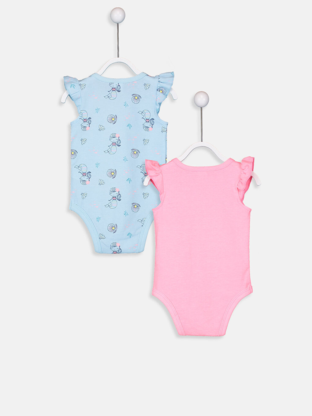 Crew Neck Sleeveless Baby Girls' Snap Bodysuit 2 Pack-1