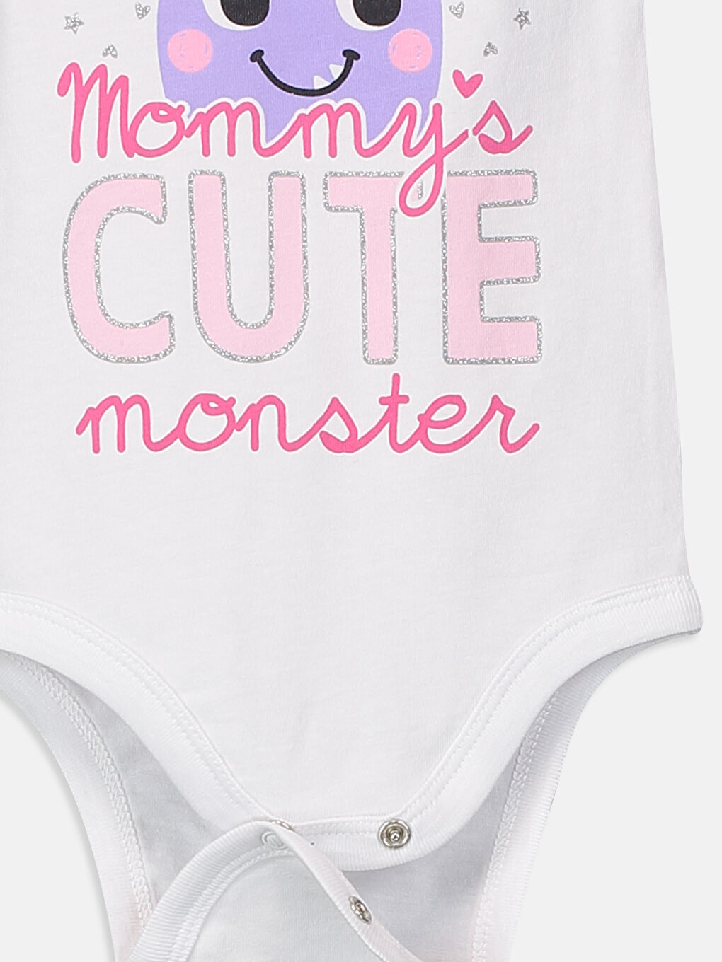 Beyaz Bisiklet Yaka Kolsuz Kız Bebek Çıtçıtlı Body 2'li-4