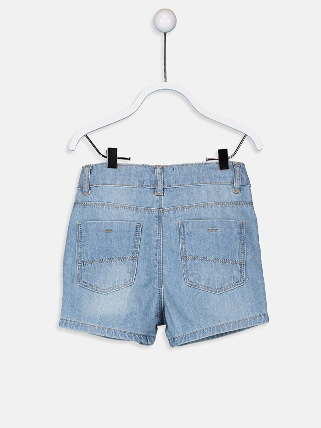 Açık İndigo Rodeo Jean Şort-1