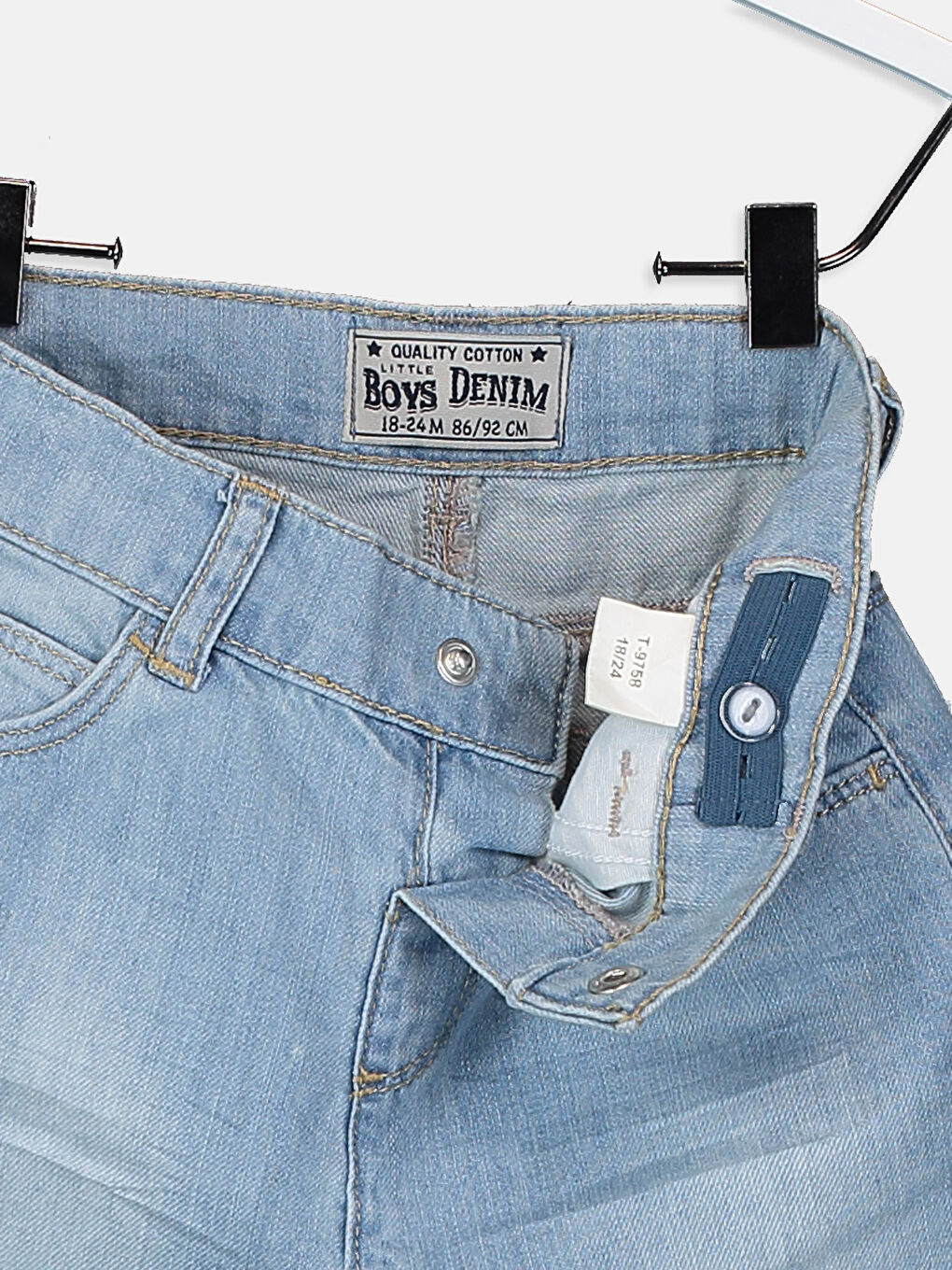 Açık İndigo Rodeo Jean Şort-2