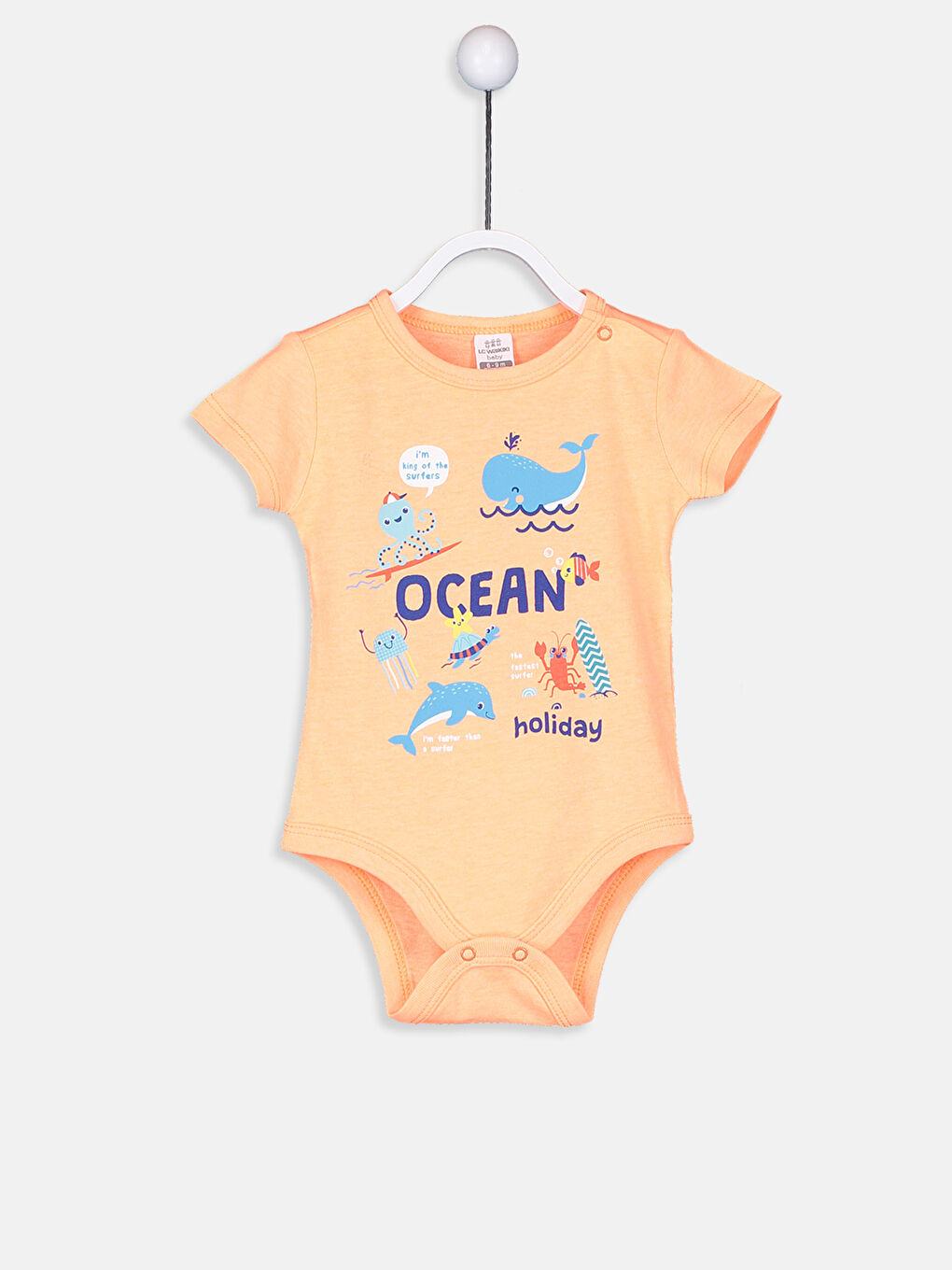 Mercan Erkek Bebek Çıtçıtlı Body 2'li-2