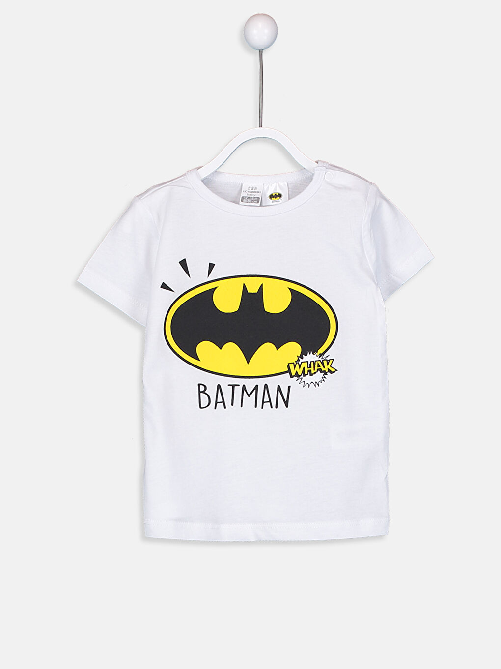 Beyaz Erkek Bebek Batman Baskılı Pijama Takımı-2